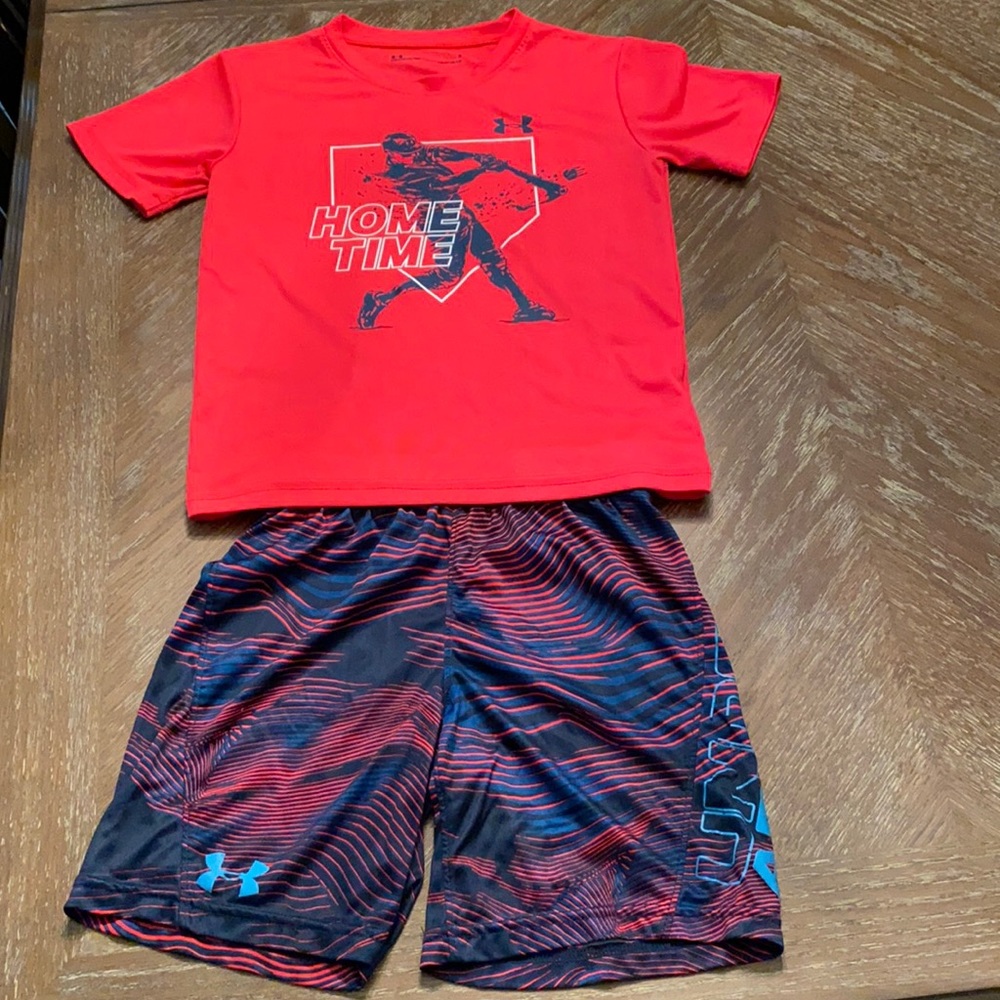 Boys baseball Under Armour shirt and shirt set